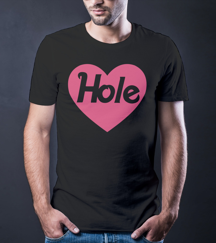 Hole Heart Logo Pink T-Shirt