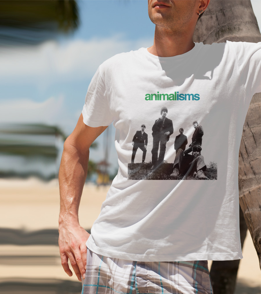 Animalisms Album 1966 Black And White Band Members T-Shirt