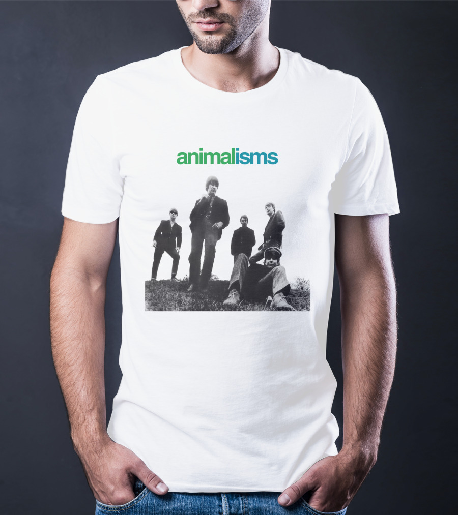 Animalisms Album 1966 Black And White Band Members T-Shirt