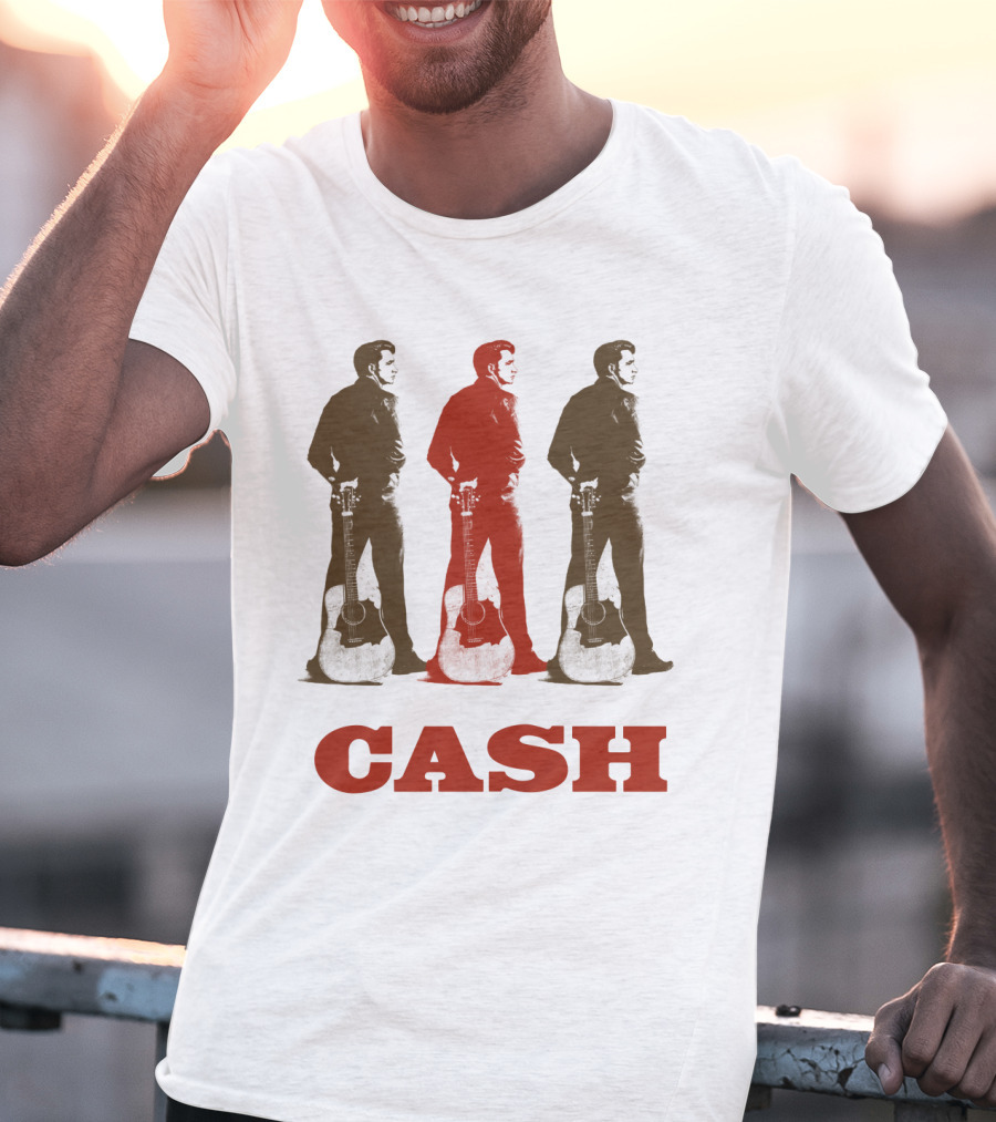 Cash Triptych Guitar Stance T-Shirt