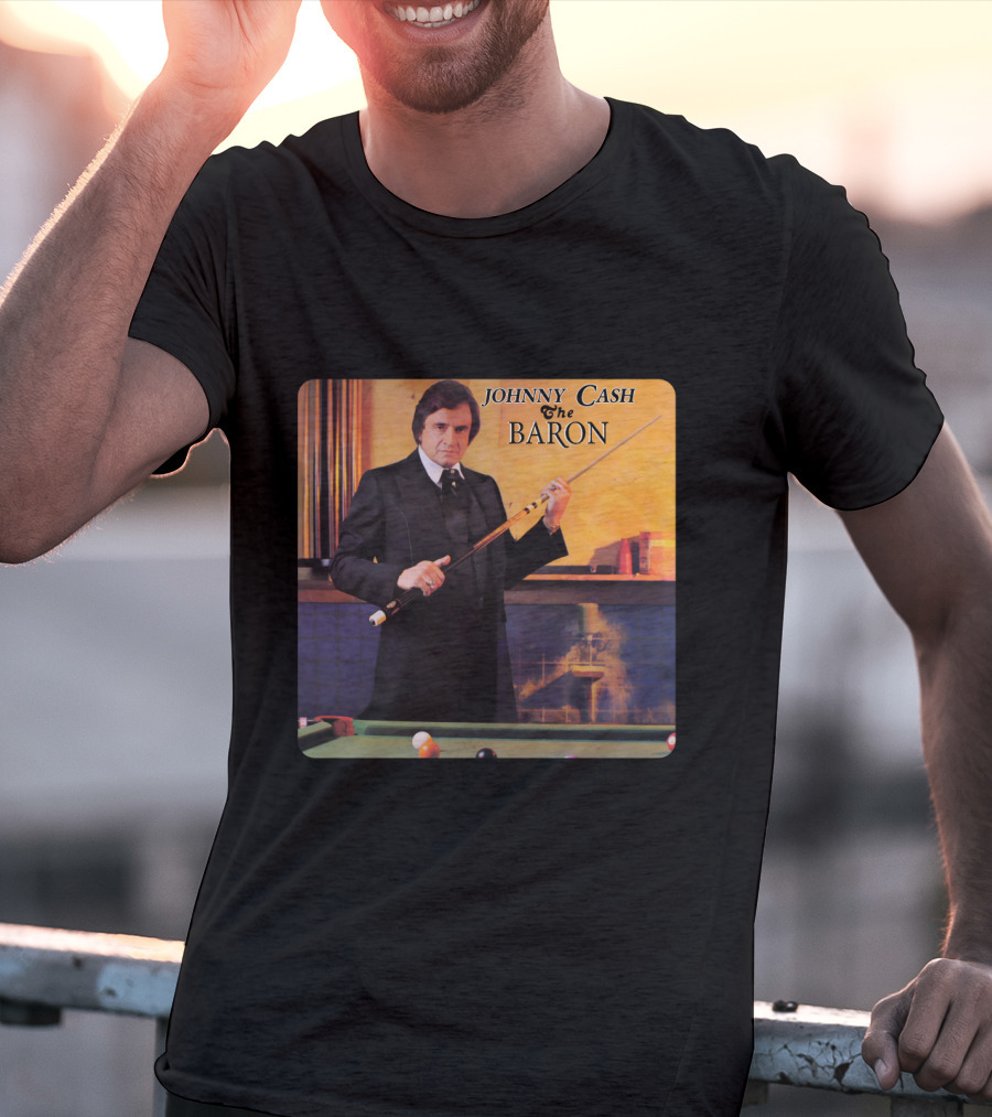 Johnny Cash The Baron Billiards Album Cover T-Shirt