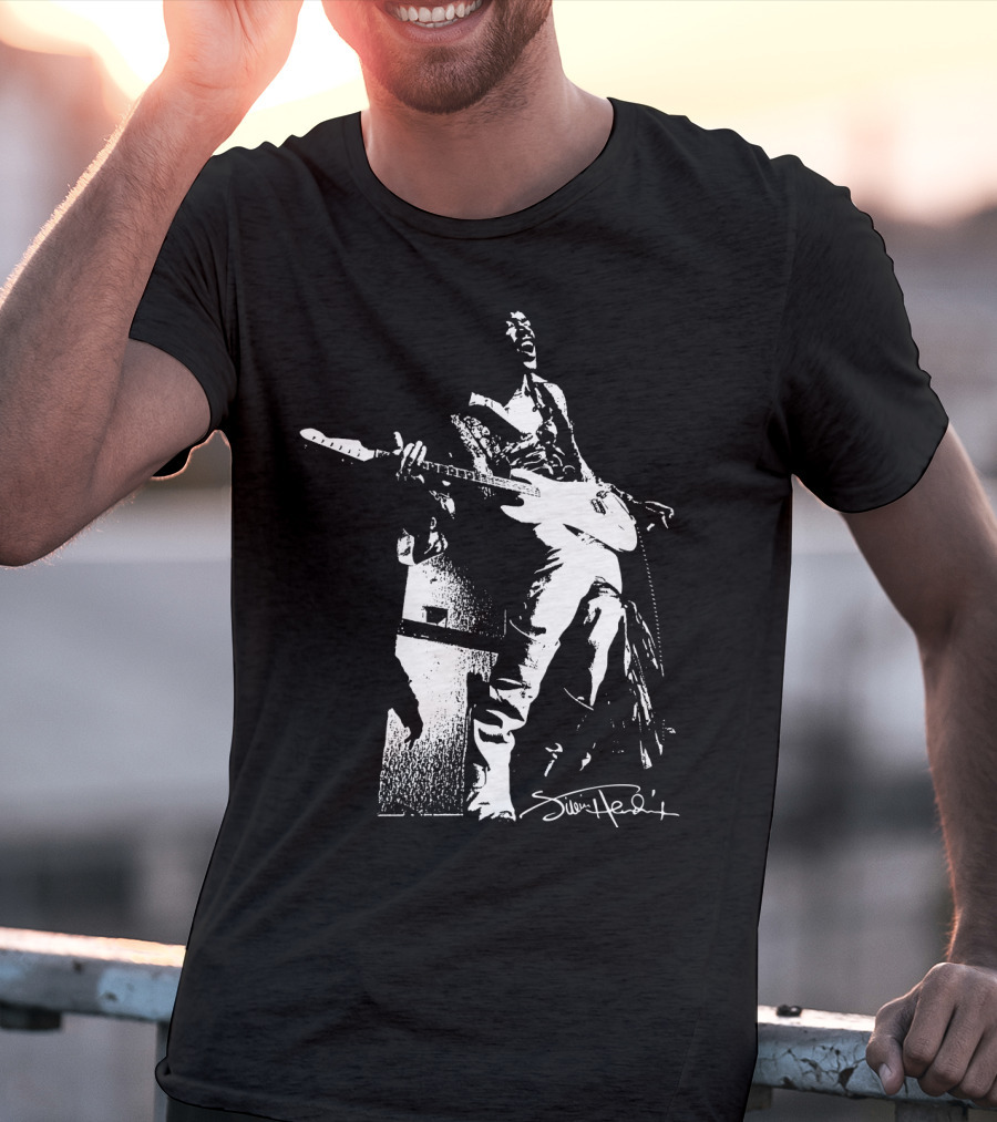 Jimi Hendrix Signature Electric Guitar Performance T-Shirt