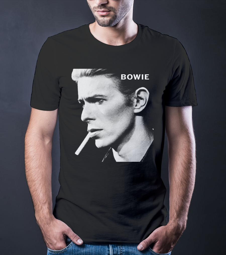 Bowie Smoking Black And White T-Shirt