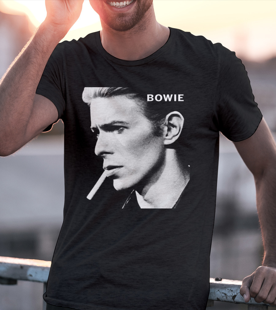Bowie Smoking Black And White T-Shirt
