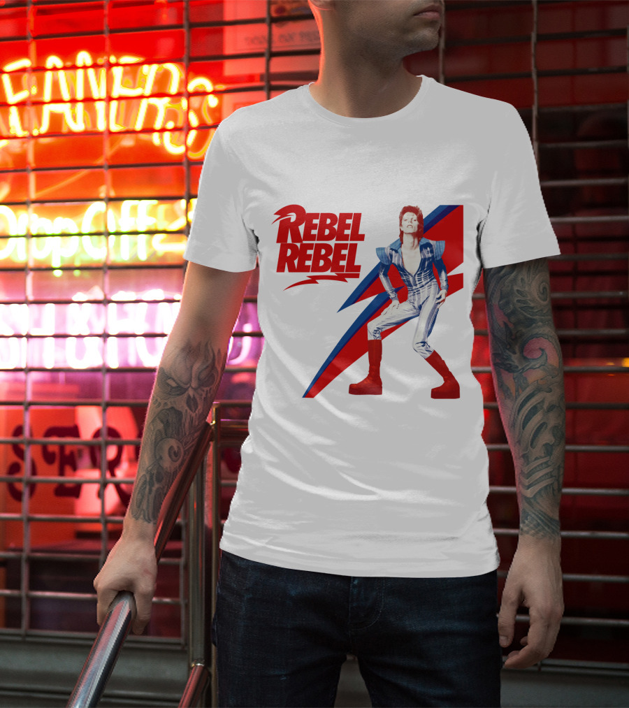 Rebel Rebel Iconic Lightning Bold Style T-Shirt