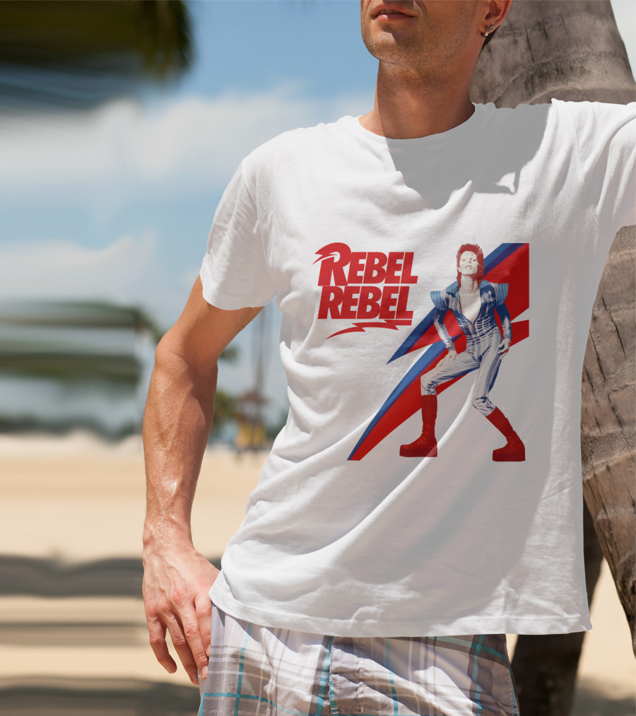 Rebel Rebel Iconic Lightning Bold Style T-Shirt