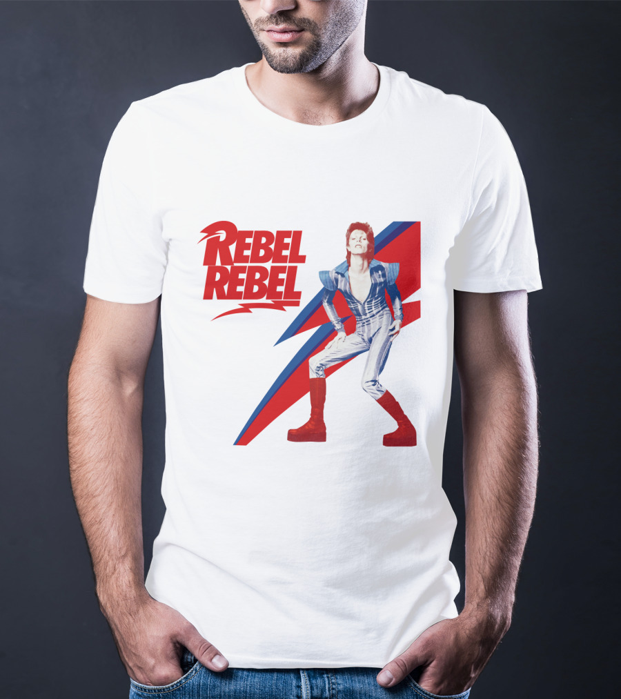 Rebel Rebel Iconic Lightning Bold Style T-Shirt