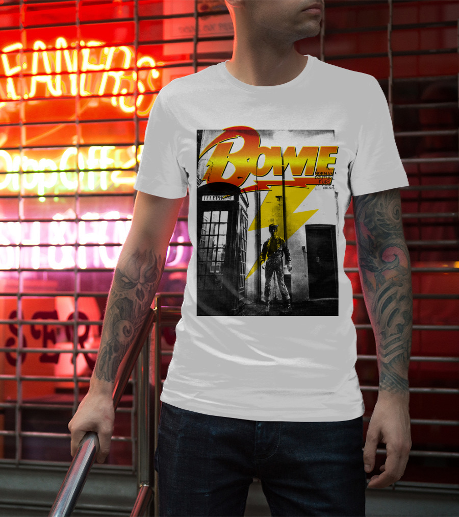 Bowie Norman Couture Furs Telephone Box Lightning Bolt T-Shirt