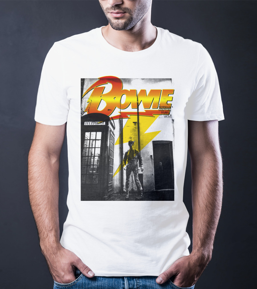 Bowie Norman Couture Furs Telephone Box Lightning Bolt T-Shirt