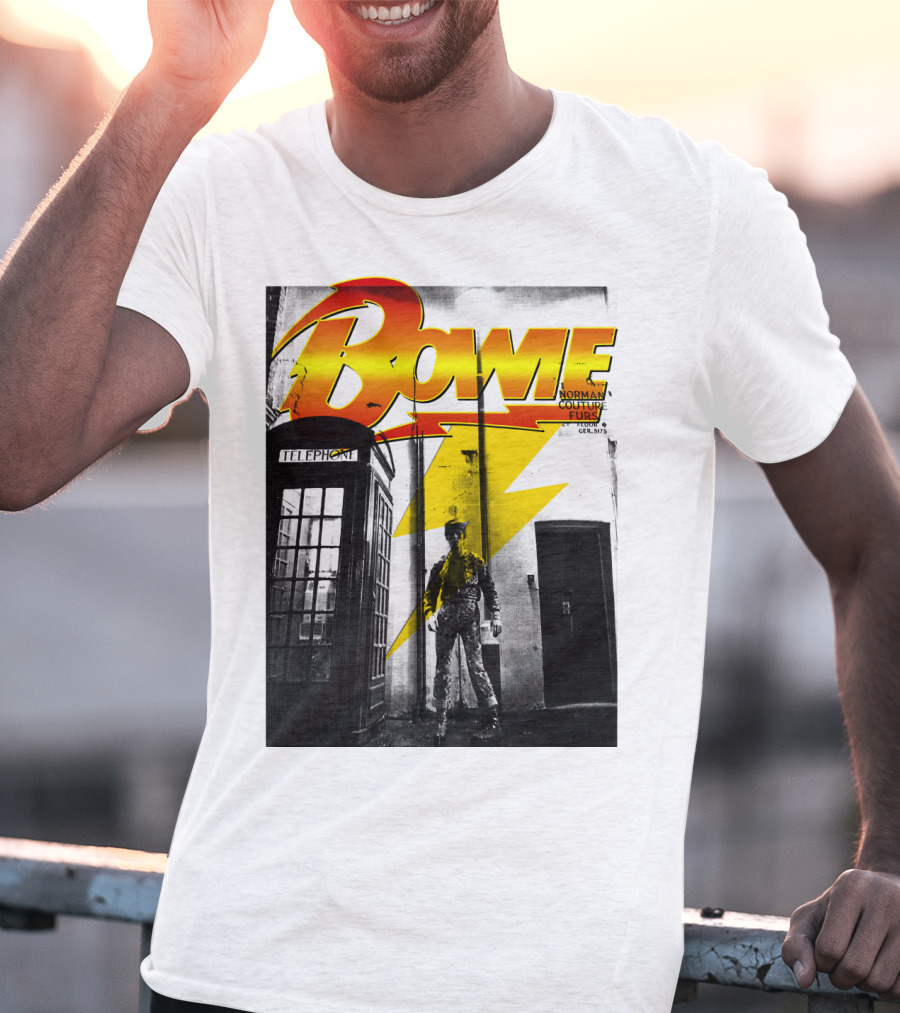 Bowie Norman Couture Furs Telephone Box Lightning Bolt T-Shirt