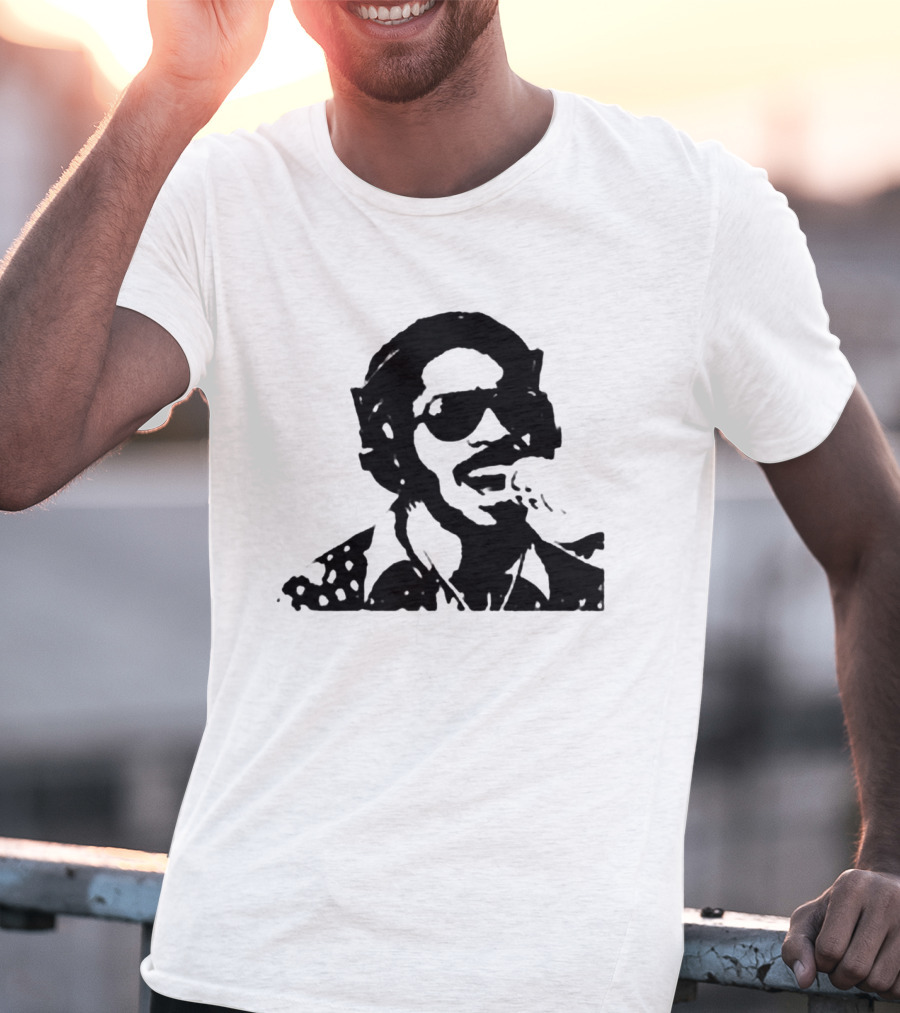 Stevie Wonder Iconic Microphone Performance Sw T-Shirt