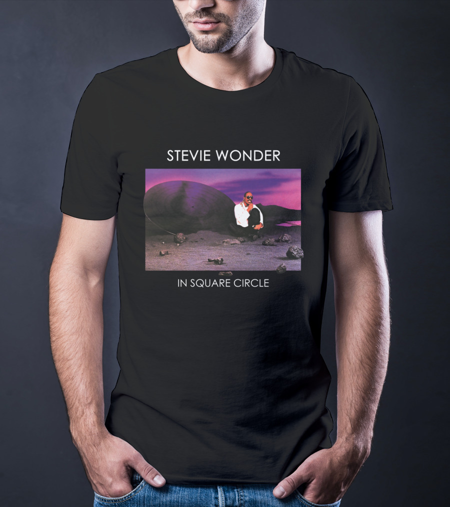 Stevie Wonder In Square Circle T-Shirt