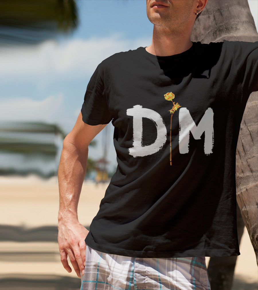 Floral Emblem Integration T-Shirt