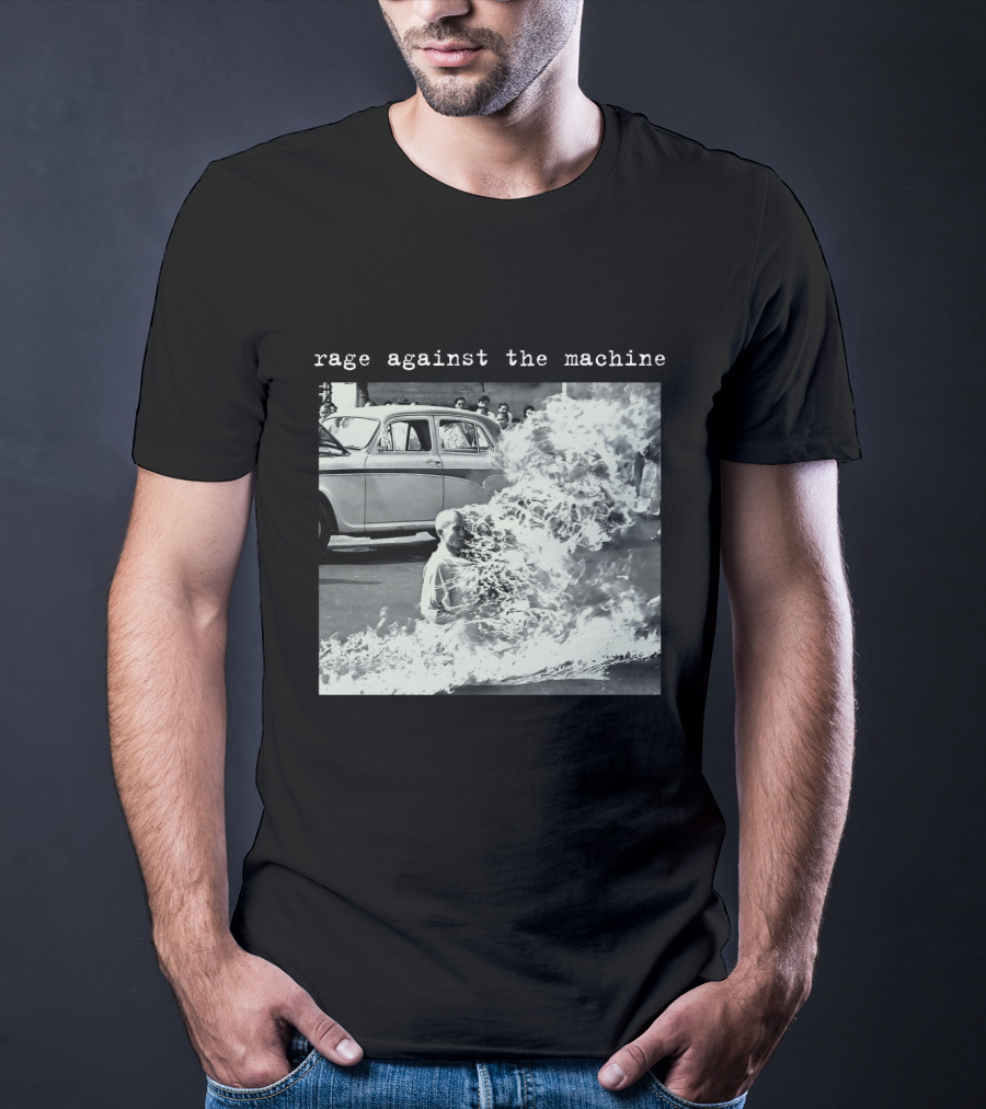 Rage Against The Machine Self-Immolation Protest Scene T-Shirt