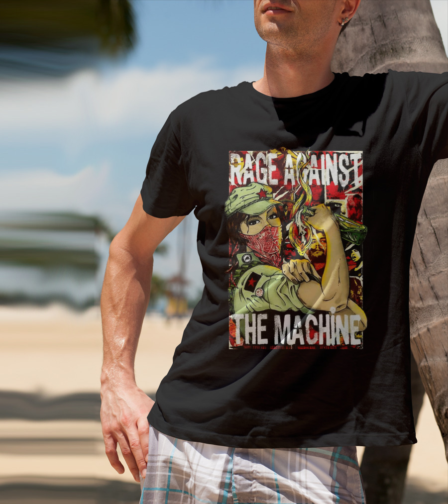 Rage Against The Machine Revolutionary Poster Style Artwork T-Shirt