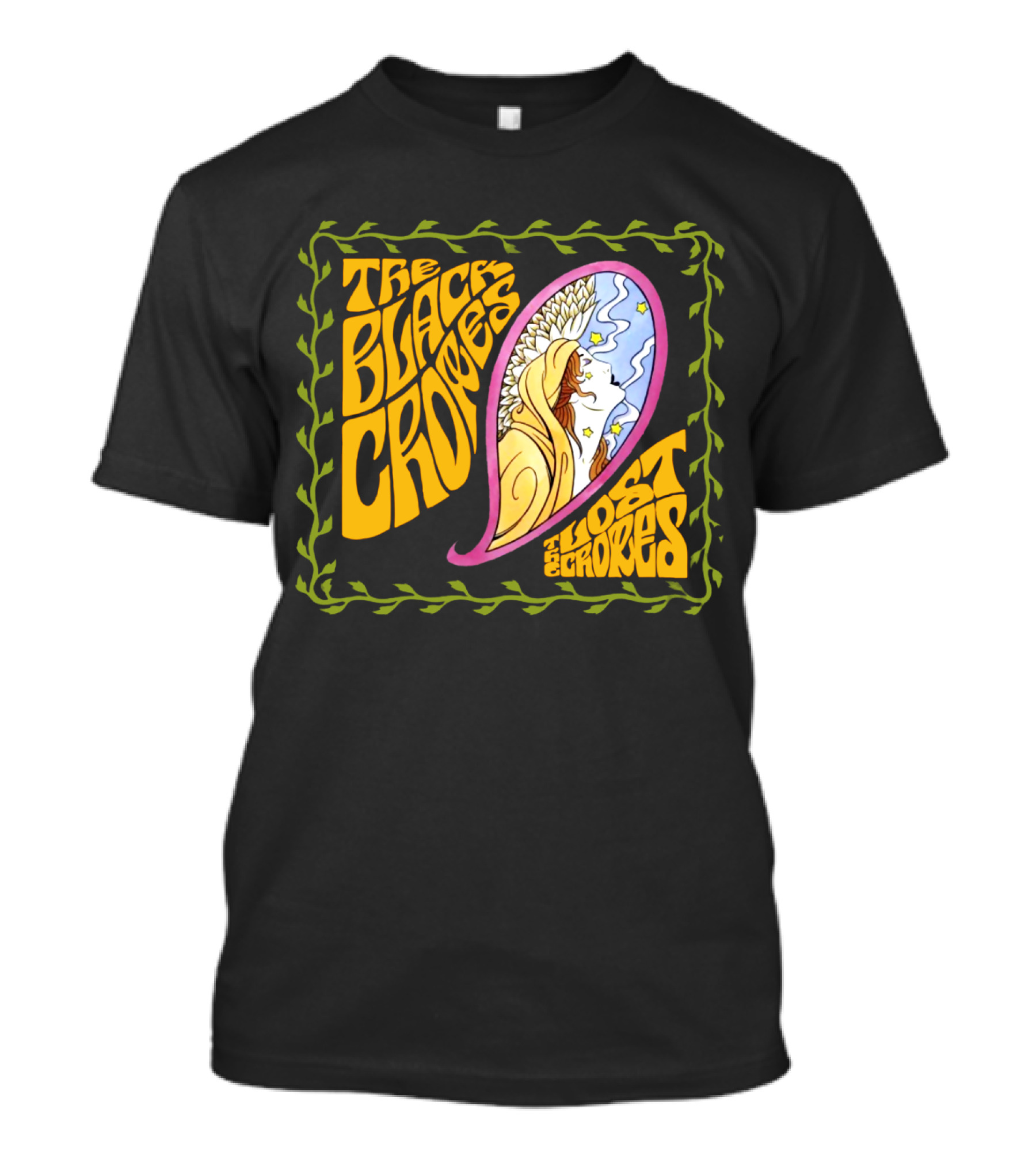 The Black Crowes Lost Crowes Psychedelic Angel Art T-Shirt