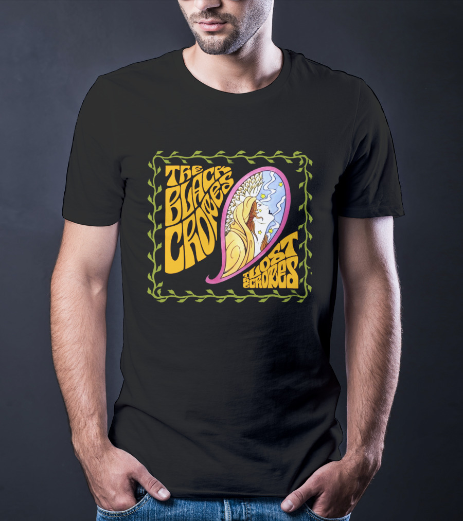 The Black Crowes Lost Crowes Psychedelic Angel Art T-Shirt