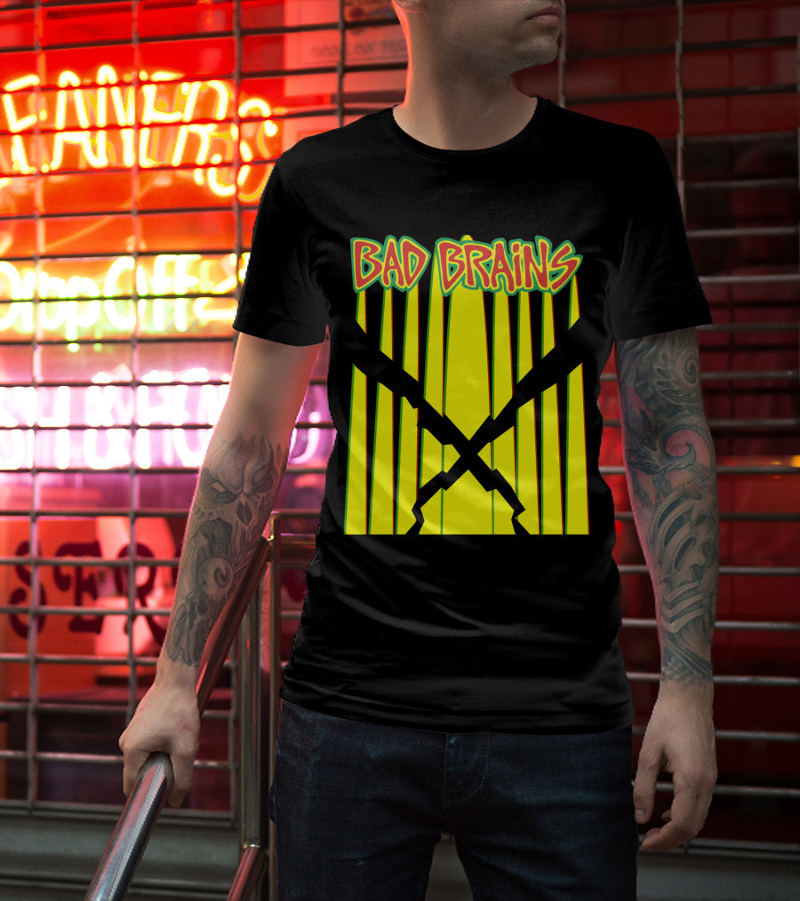 Bad Brains Yellow Stripes With Red And Green T-Shirt