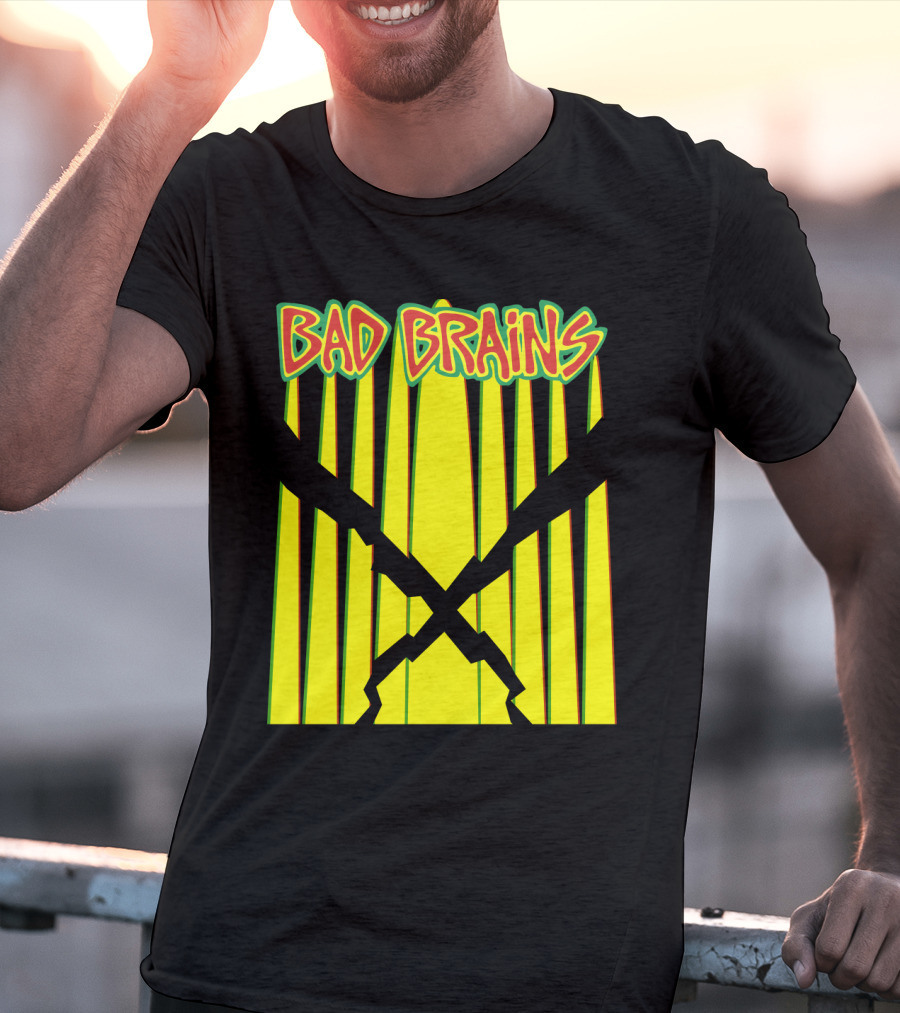 Bad Brains Yellow Stripes With Red And Green T-Shirt