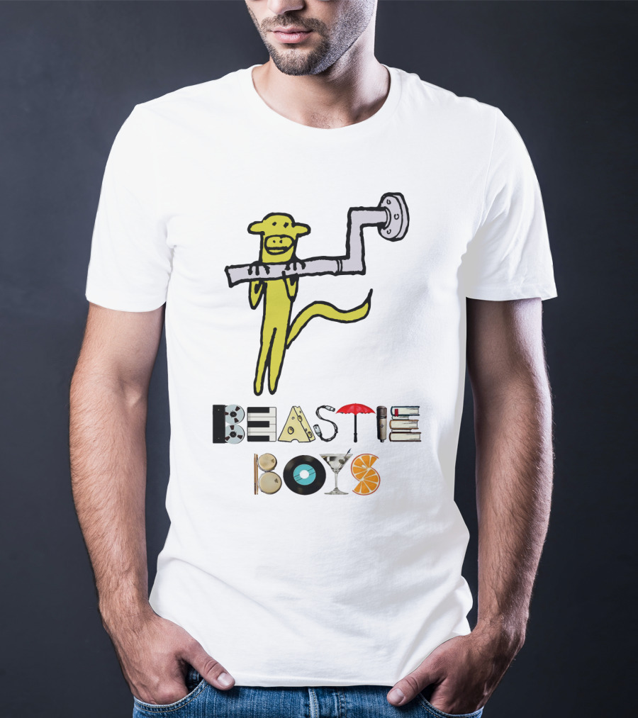 Beastie Boys Monkey And Pipe With Iconic Letters T-Shirt