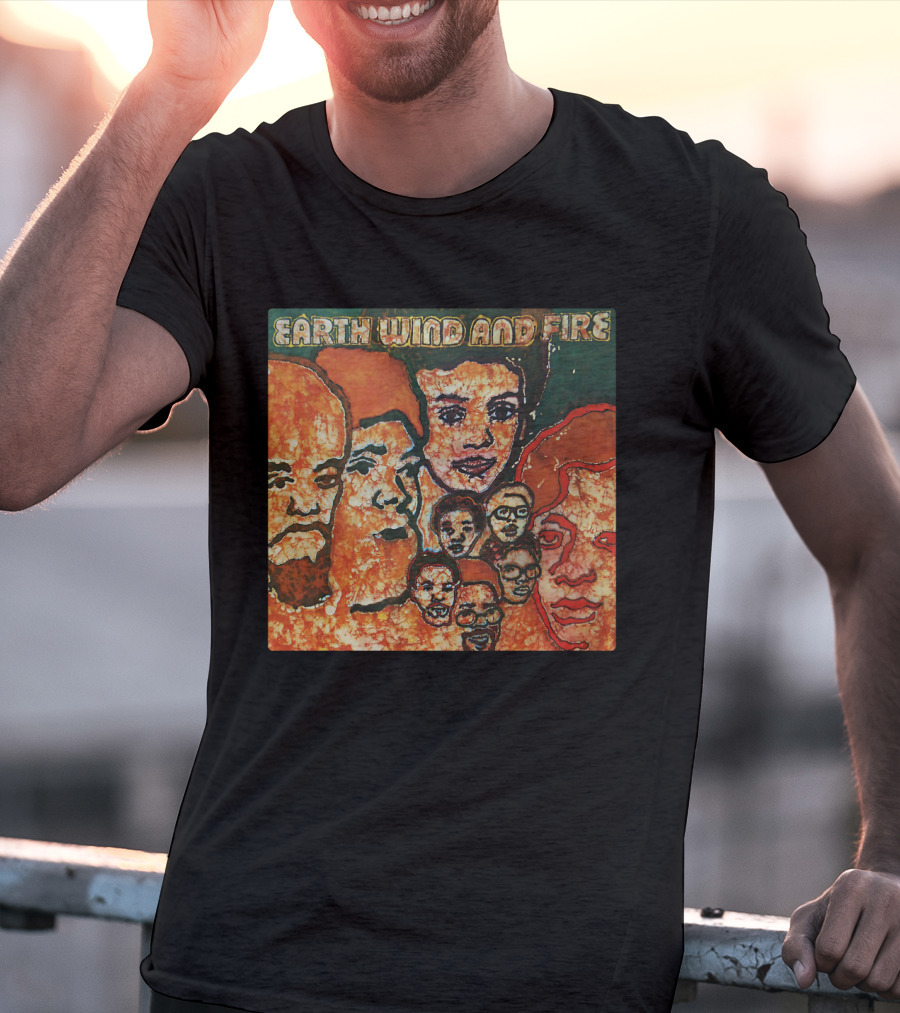 Earth Wind And Fire Album Cover Art Faces T-Shirt