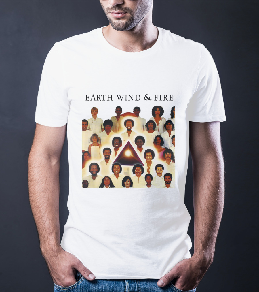 Earth Wind & Fire Classic Band Photo Collage T-Shirt