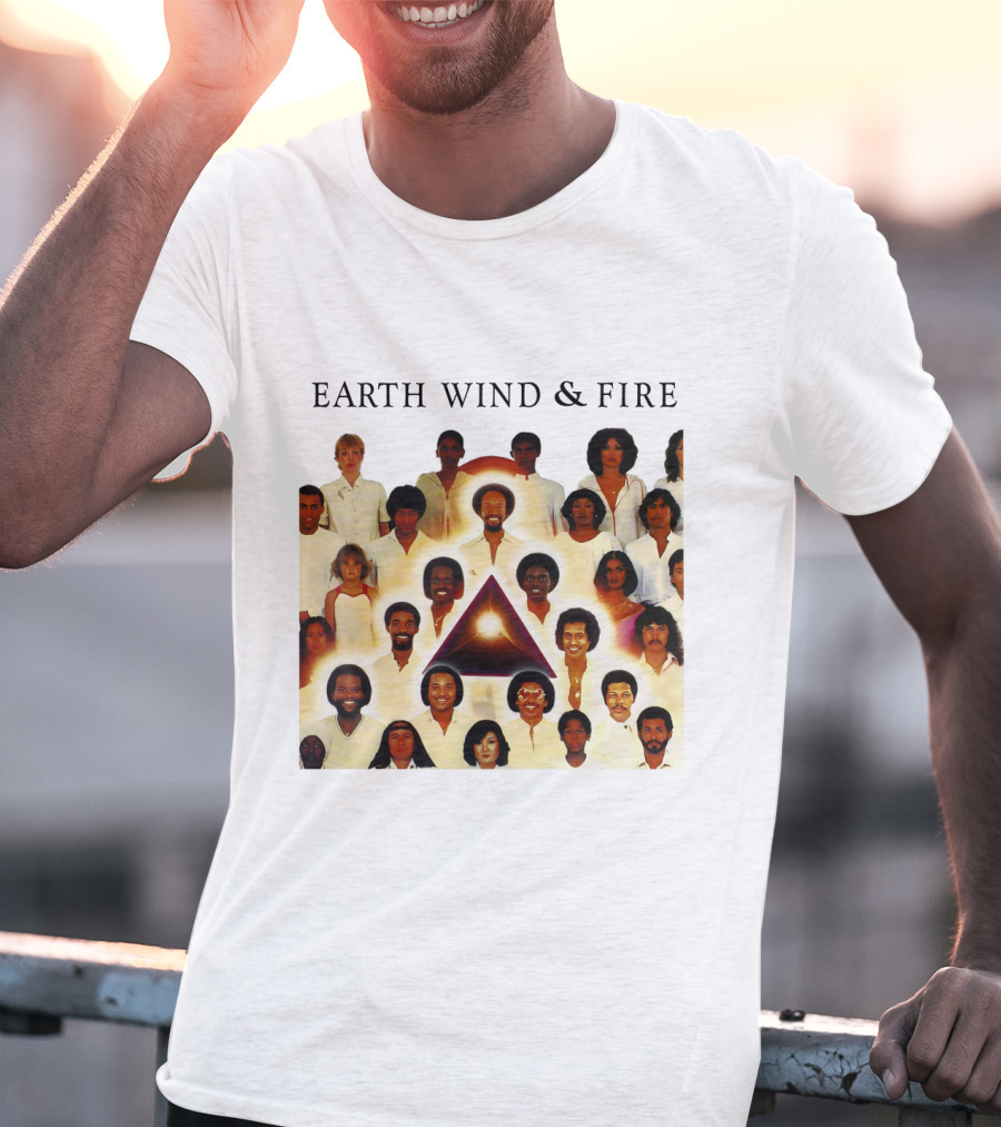 Earth Wind & Fire Classic Band Photo Collage T-Shirt