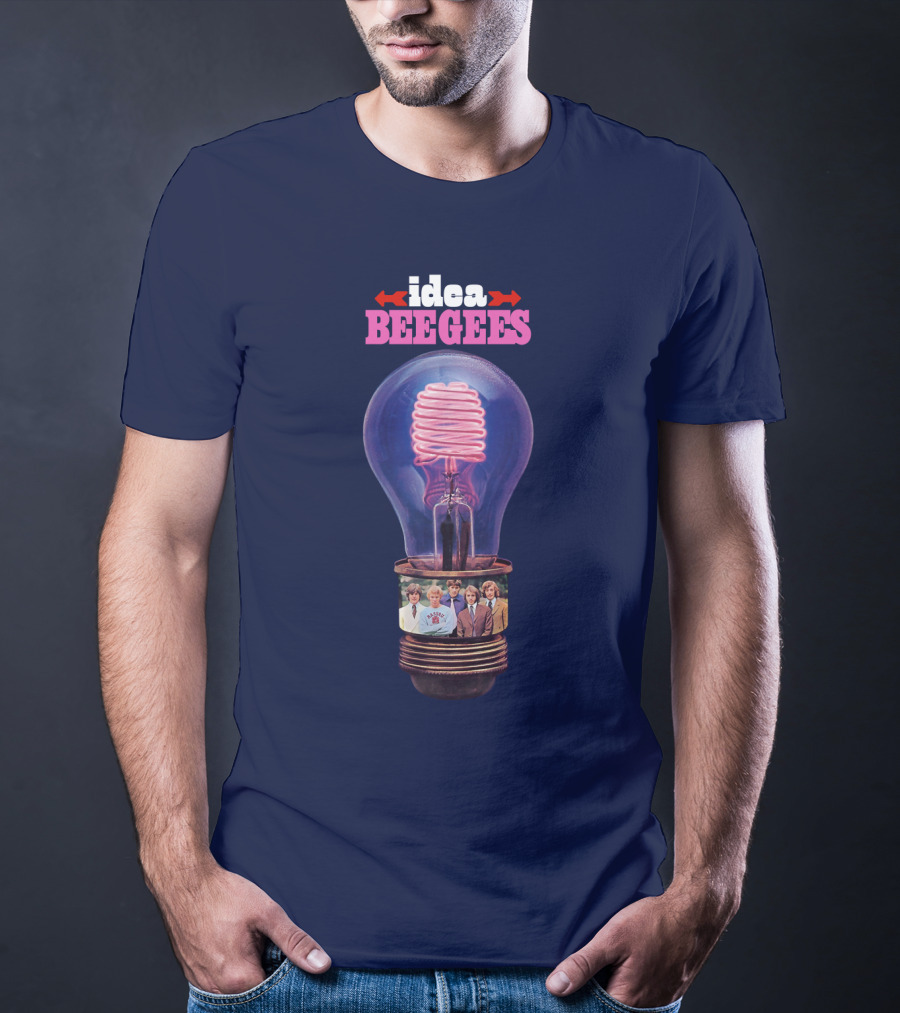 Idea Bee Gees Light Bulb Neon Photographic Group T-Shirt