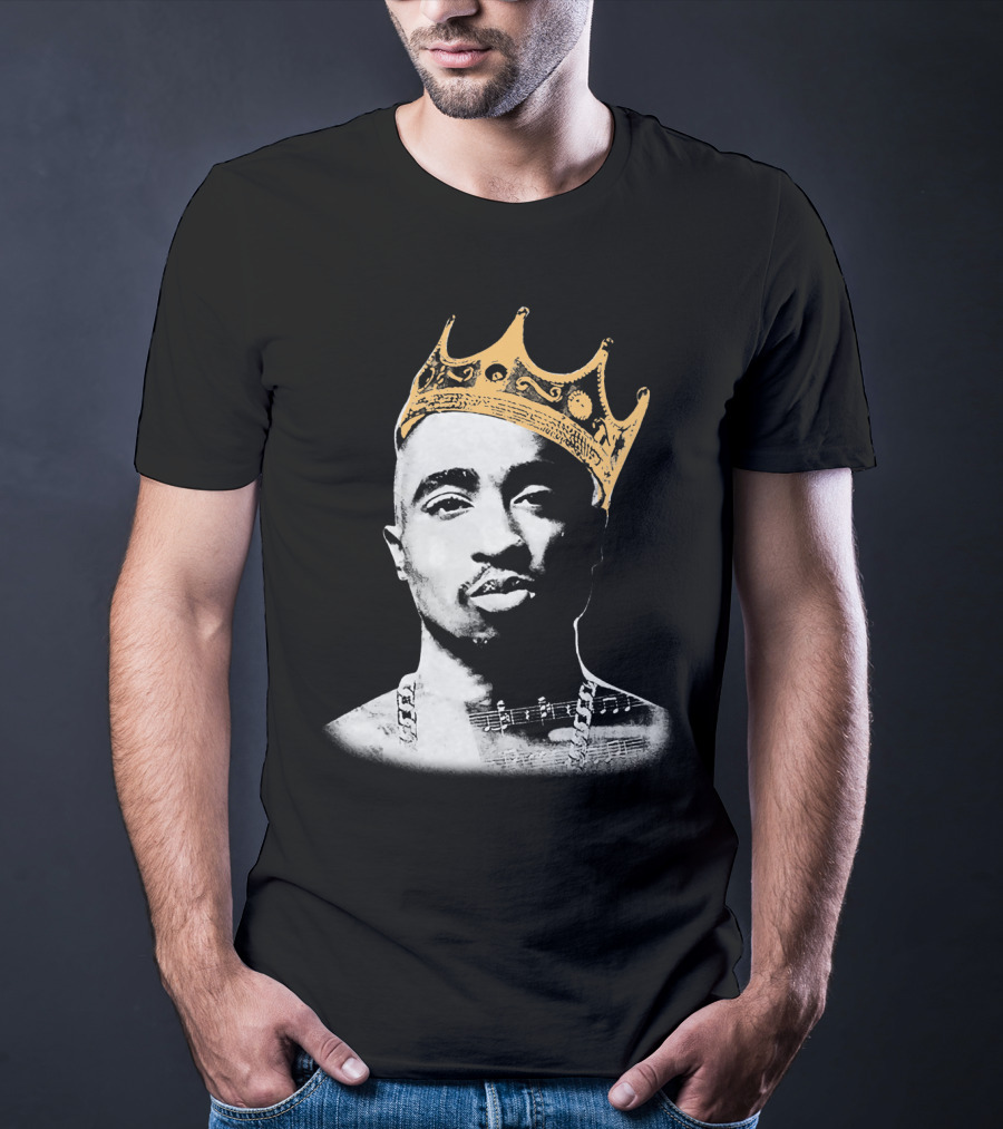 King Tupac Shakur Wearing Crown Tpsk T-Shirt