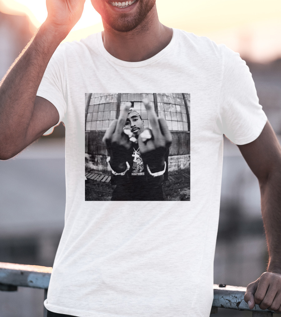 Makaveli Bandana Ring Finger Gesture T-Shirt