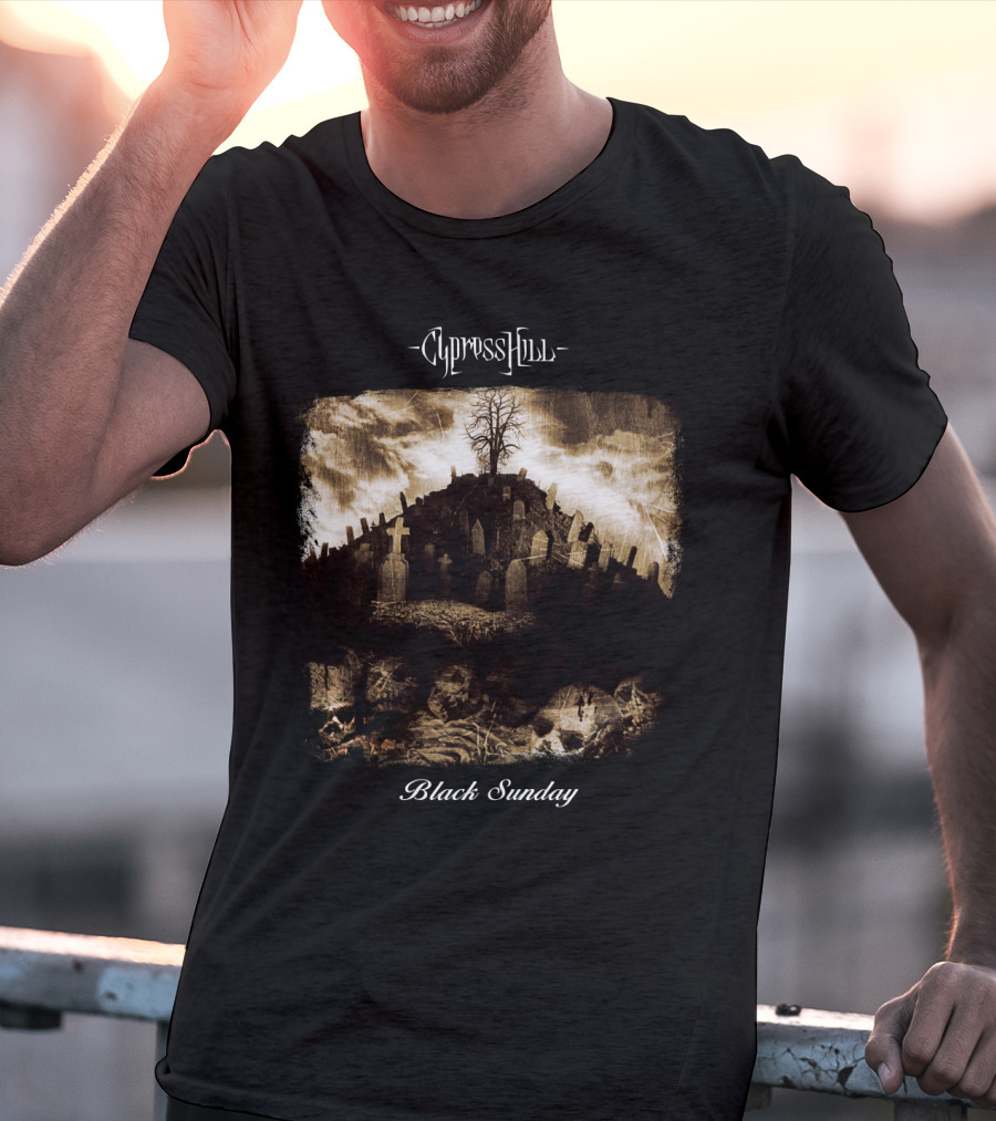 Cypress Hill Black Sunday Graveyard Scene T-Shirt