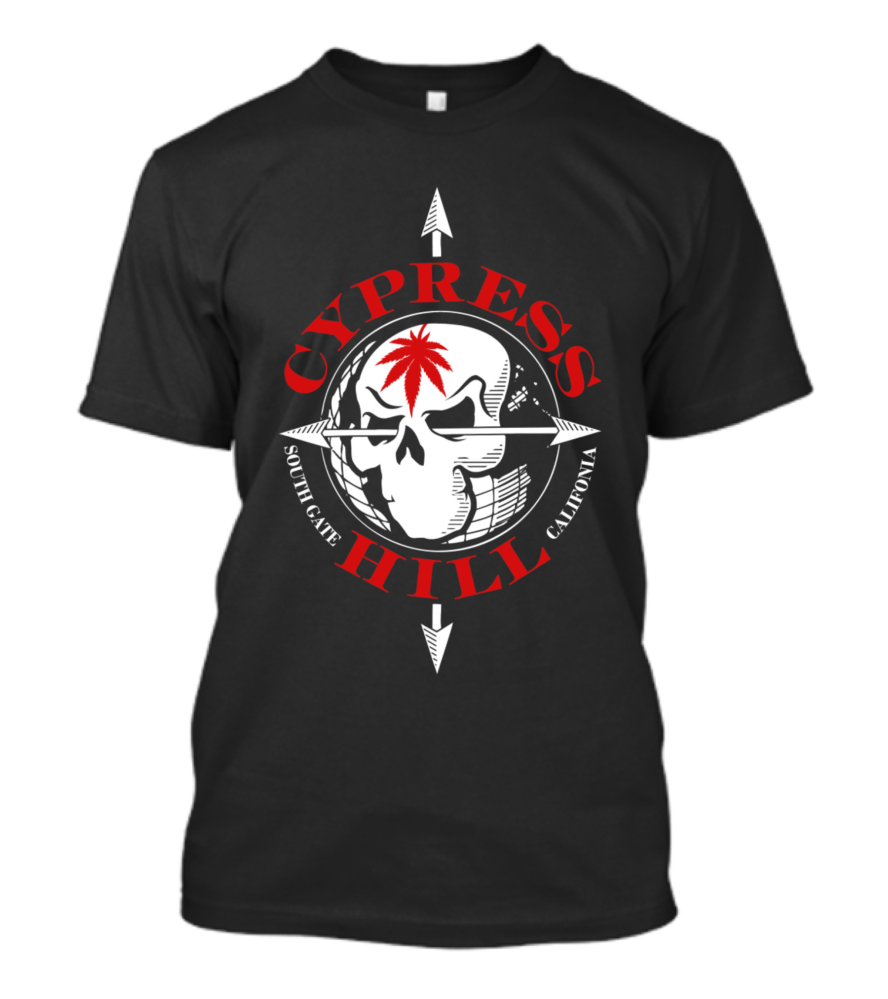 Cypress Hill South Gate California Skull And Arrow T-Shirt
