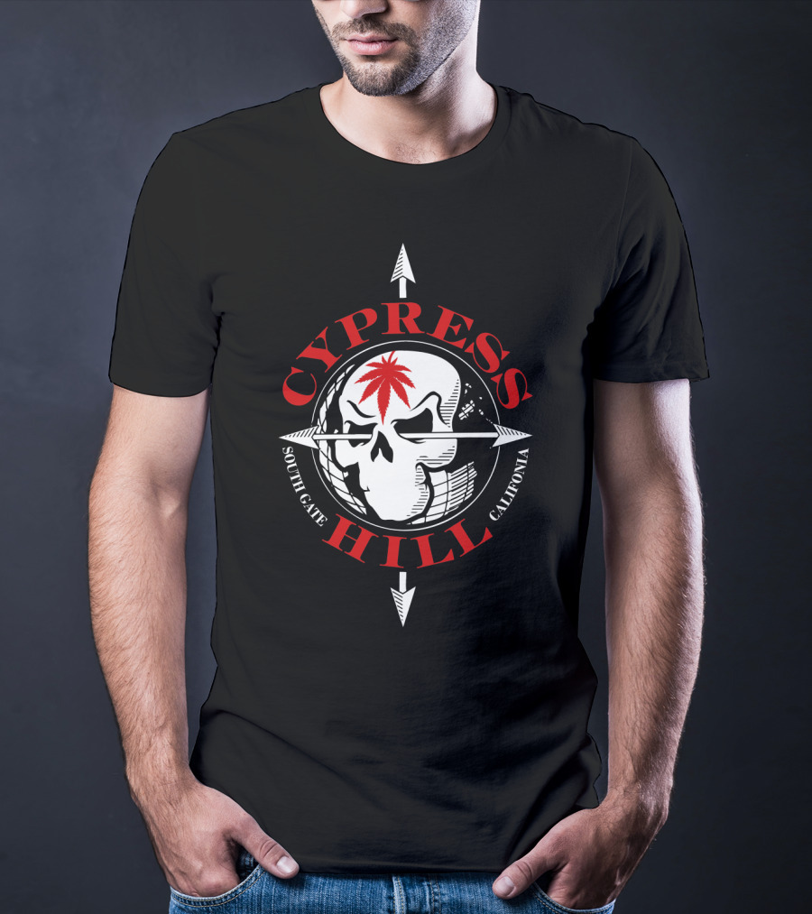 Cypress Hill South Gate California Skull And Arrow T-Shirt