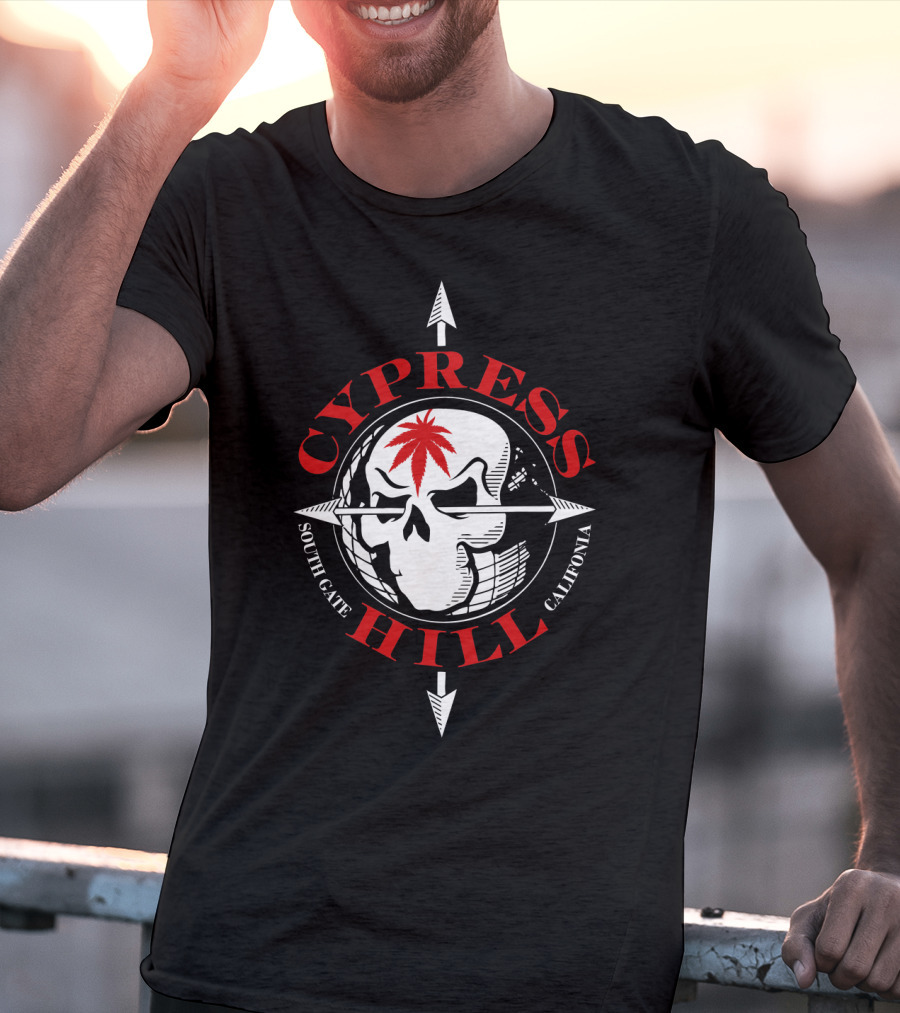 Cypress Hill South Gate California Skull And Arrow T-Shirt