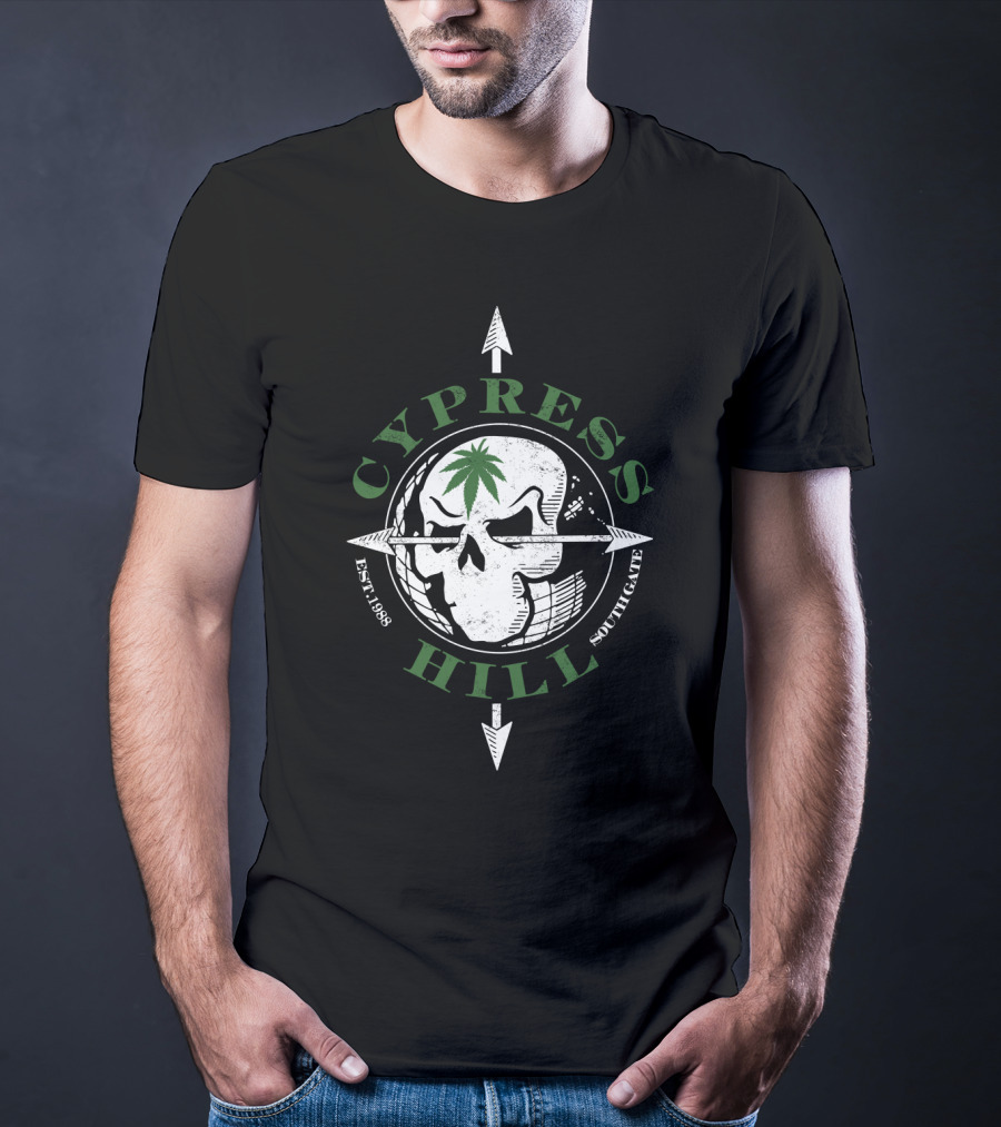 Cypress Hill Skull And Arrows South Gate Est. 1988 T-Shirt