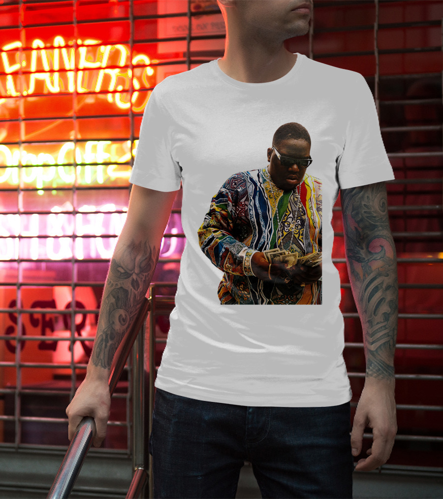 Colorful Sweater Money Counting Sunglasses T-Shirt