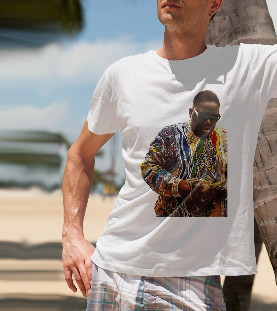 Colorful Sweater Money Counting Sunglasses T-Shirt