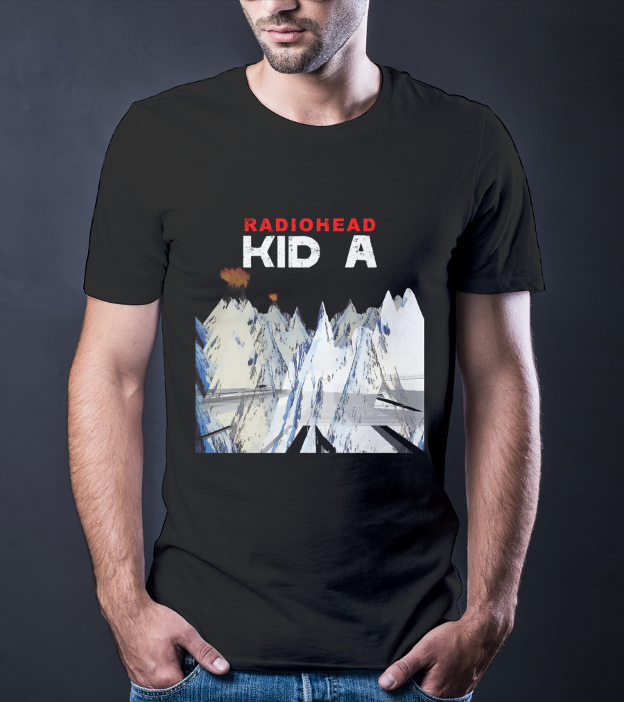 Radiohead Kid A Snow-Capped Mountain Explosion Scene T-Shirt