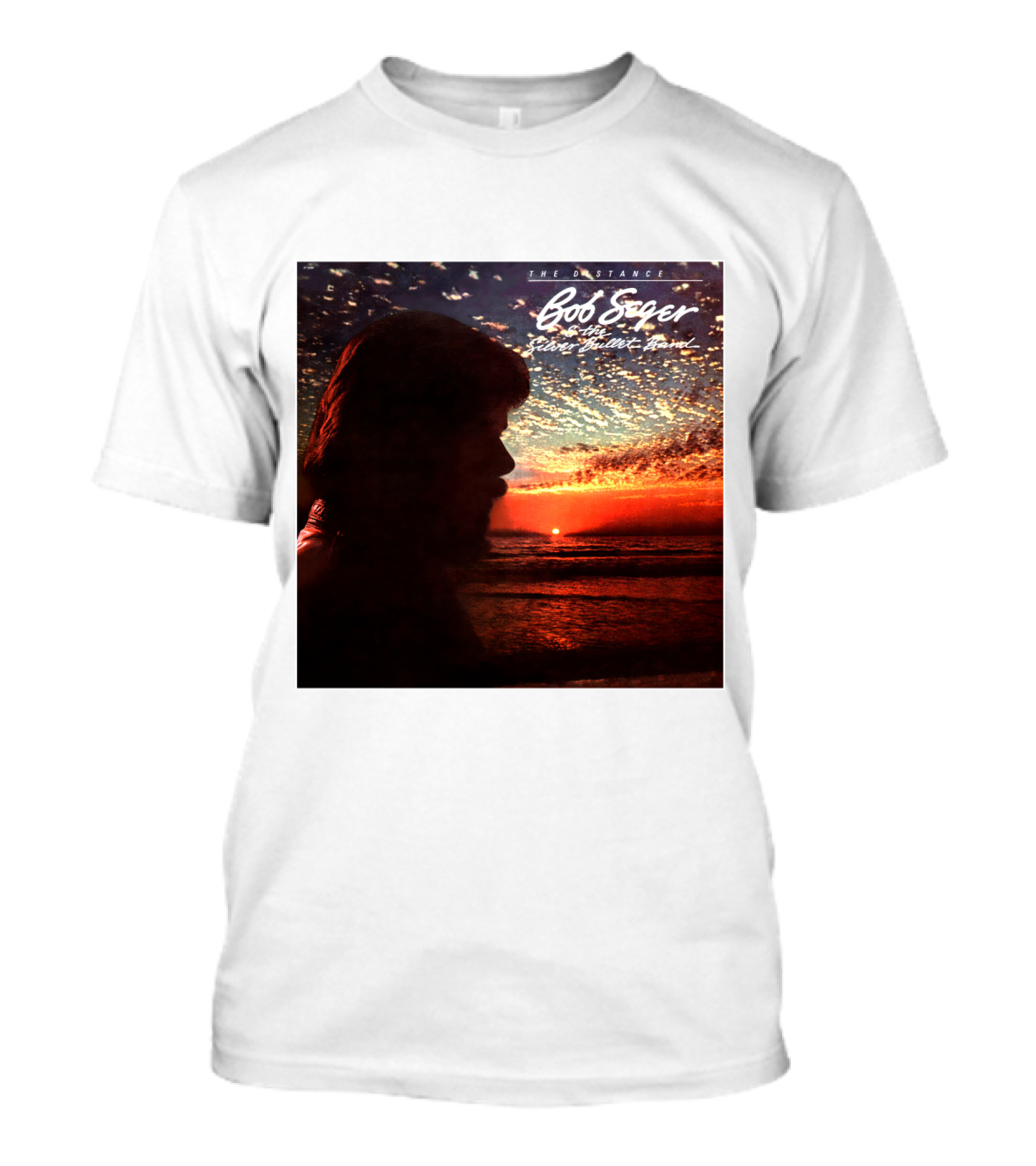 Bob Seger Against The Wind The Distance Album Cover Sunset Silhouette T-Shirt