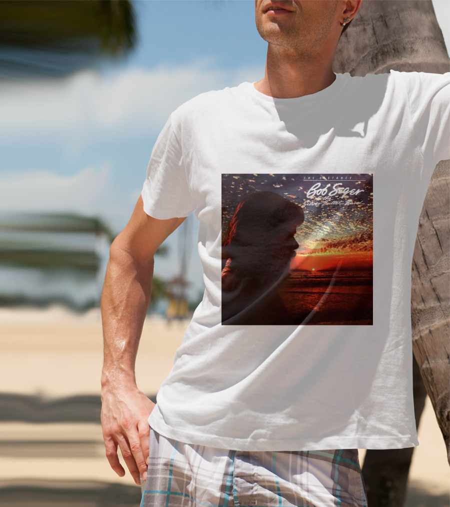 Bob Seger Against The Wind The Distance Album Cover Sunset Silhouette T-Shirt