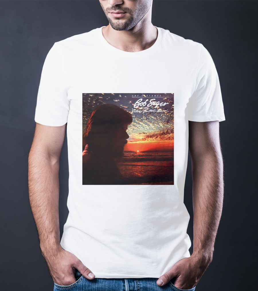 Bob Seger Against The Wind The Distance Album Cover Sunset Silhouette T-Shirt