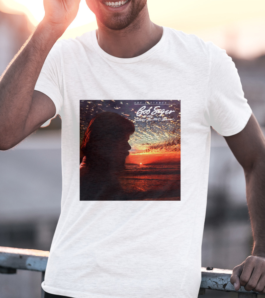 Bob Seger Against The Wind The Distance Album Cover Sunset Silhouette T-Shirt
