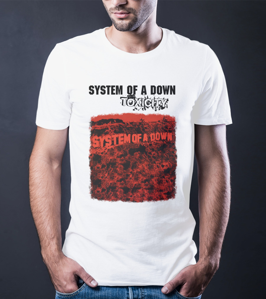 System Of A Down Toxicity Album Cover Red T-Shirt