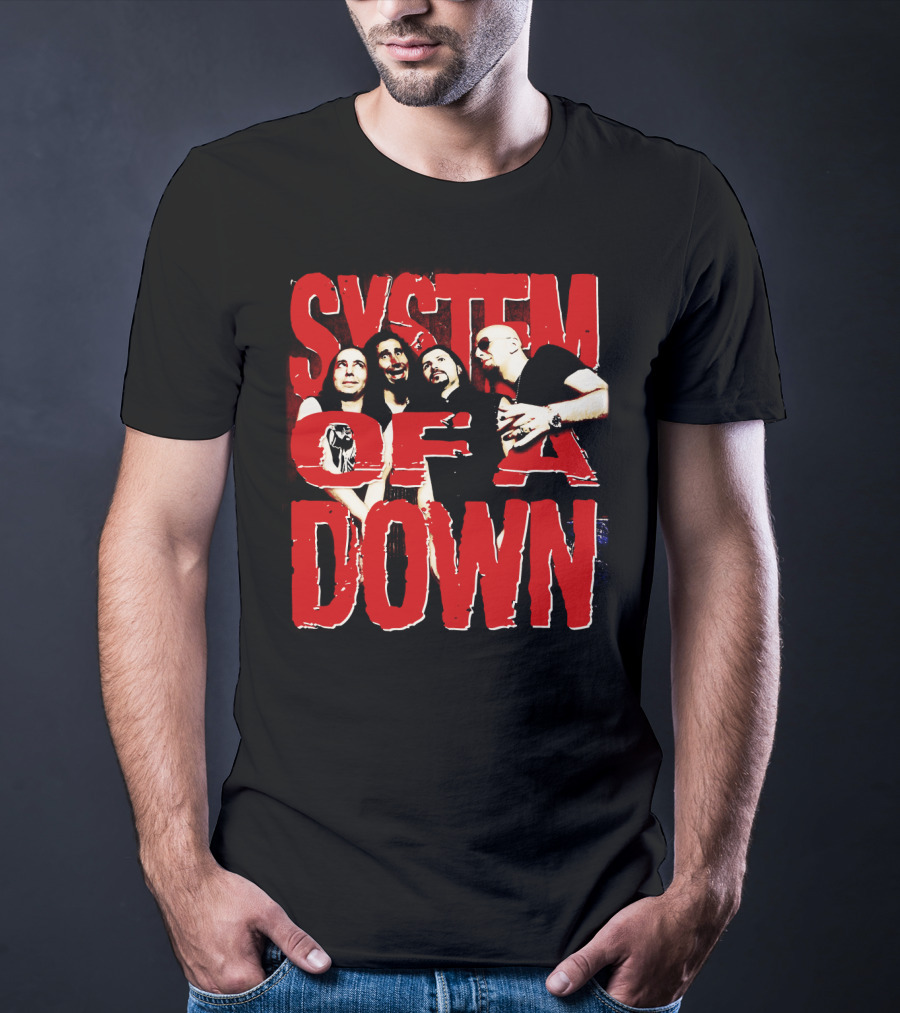 System Of A Down Band Members Red T-Shirt