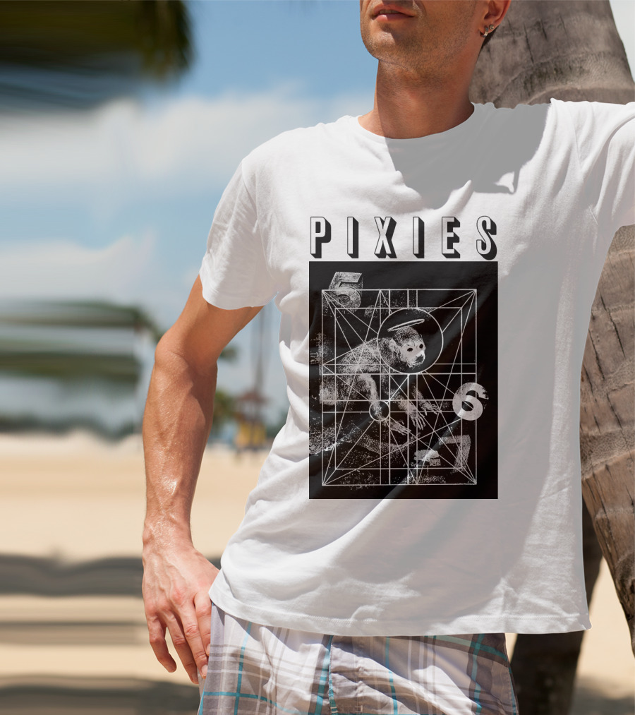 Pixies Geometric Monkey Design 567 T-Shirt