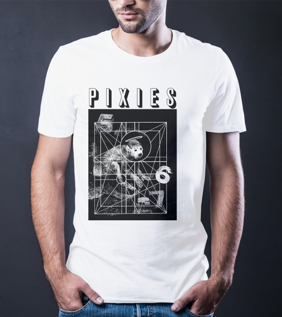 Pixies Geometric Monkey Design 567 T-Shirt