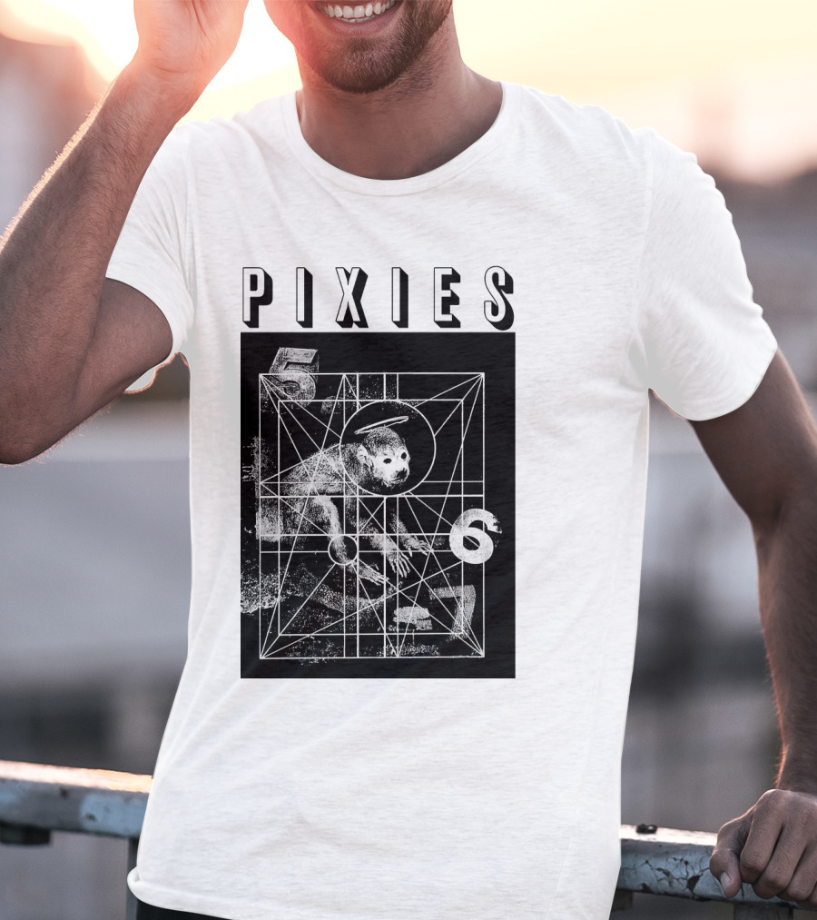 Pixies Geometric Monkey Design 567 T-Shirt