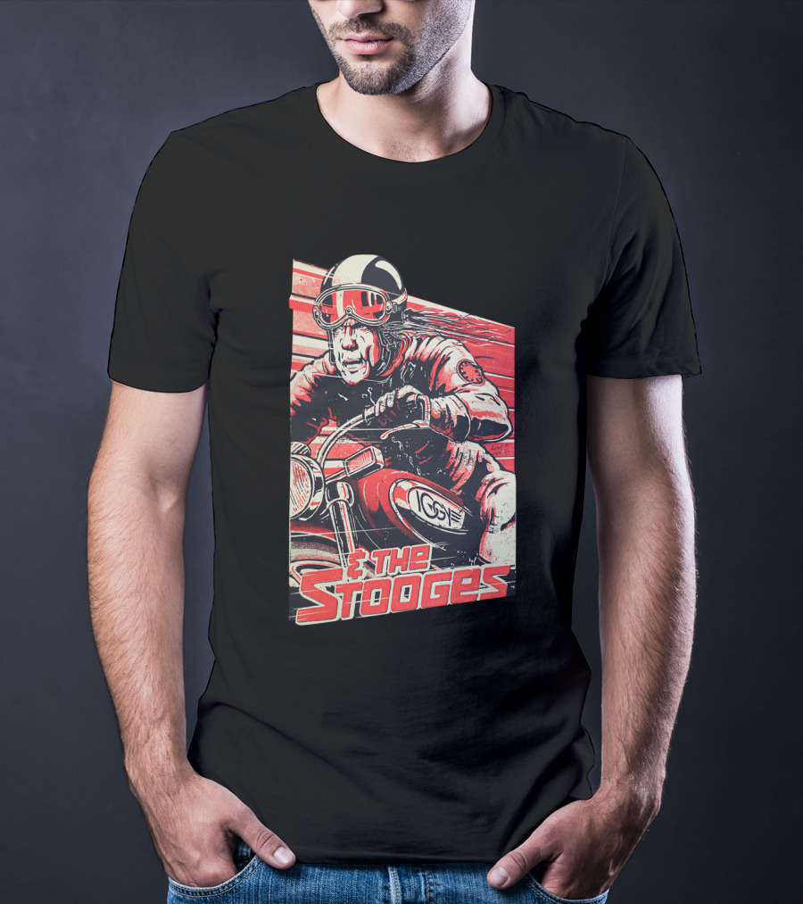 Iggy & The Stooges Motorcycle Racer Retro Art T-Shirt