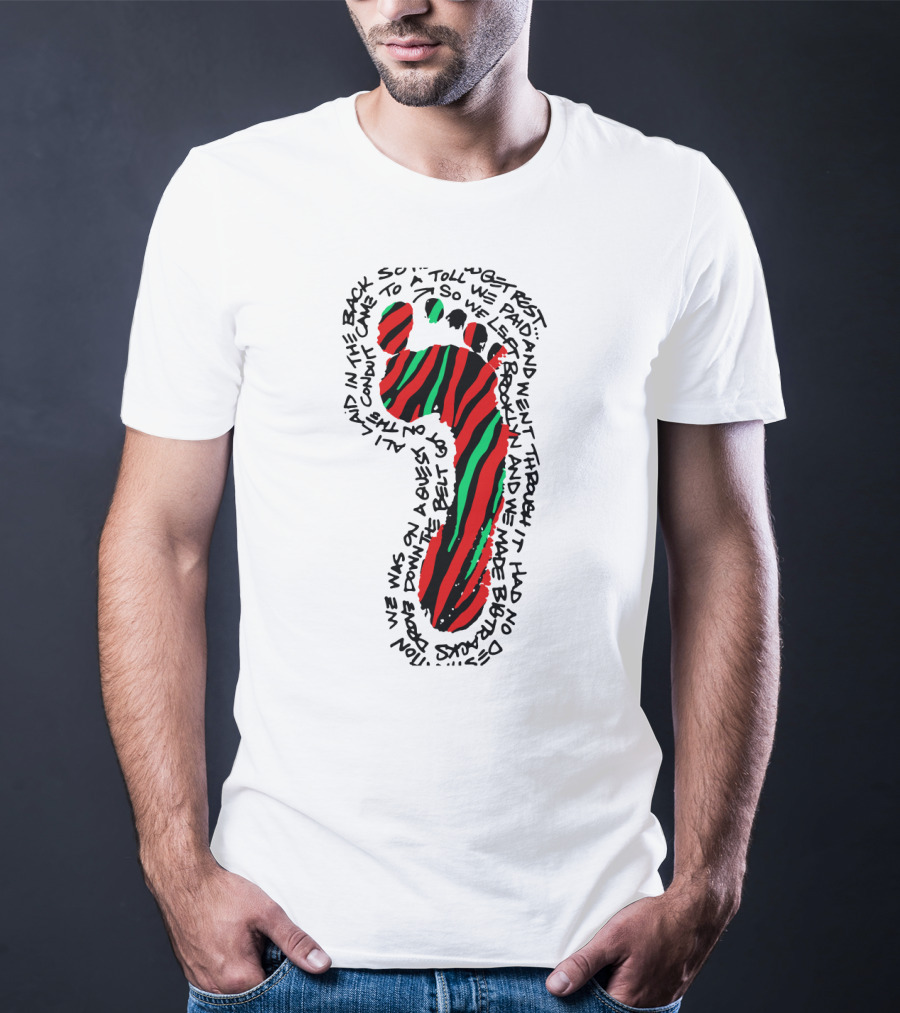 A Tribe Called Quest Footprint With Lyrics T-Shirt
