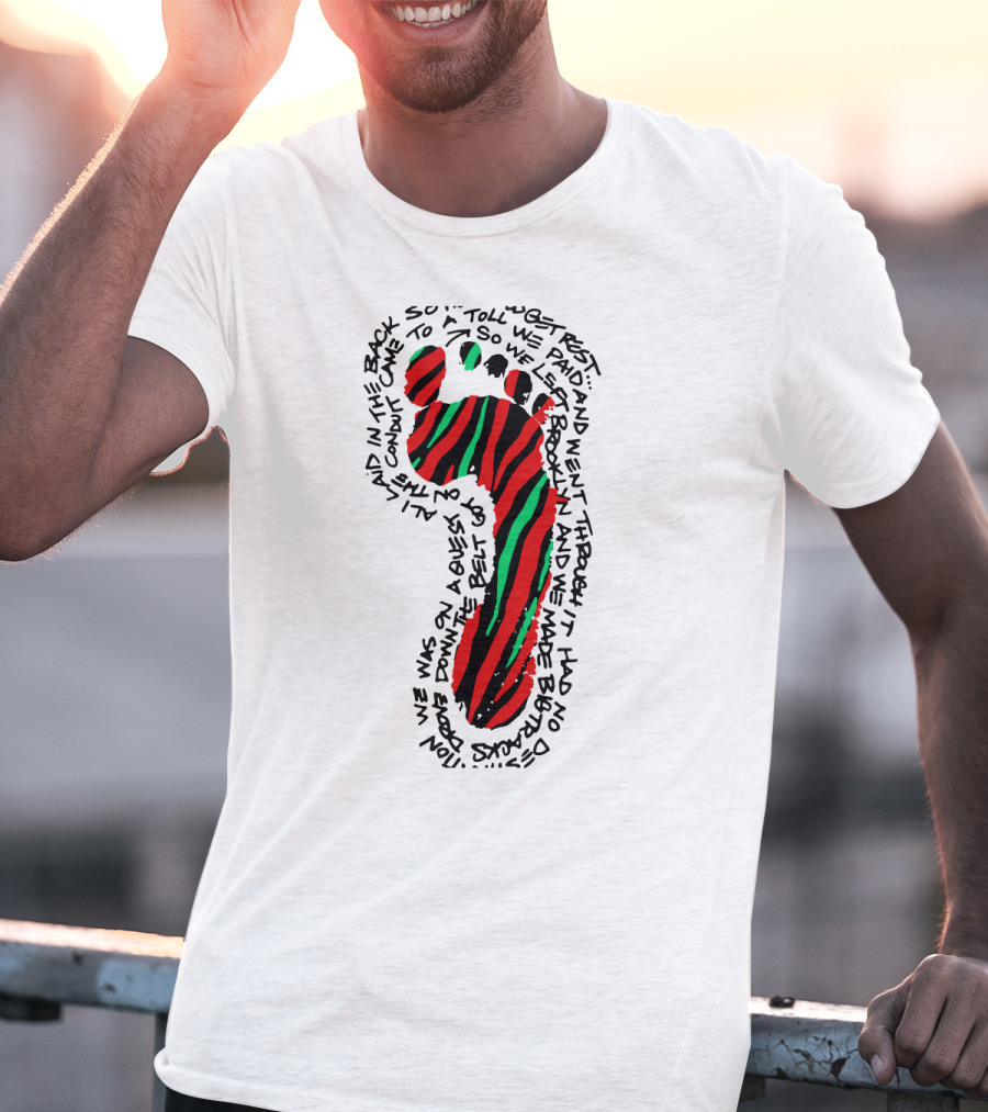 A Tribe Called Quest Footprint With Lyrics T-Shirt
